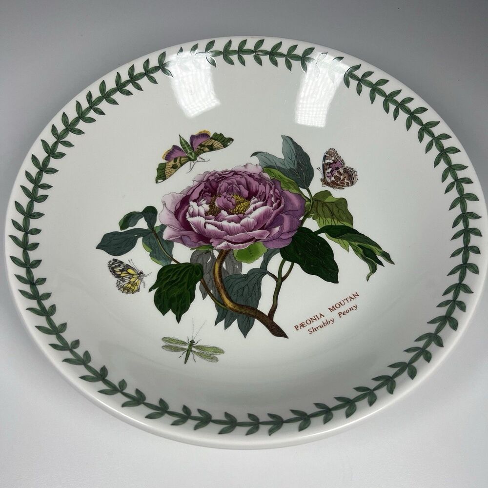 The Botanic Garden large bowl Pasta Fruit Bowl Serving Bowl Paeonia Peony 10.25" - Picture 4 of 9